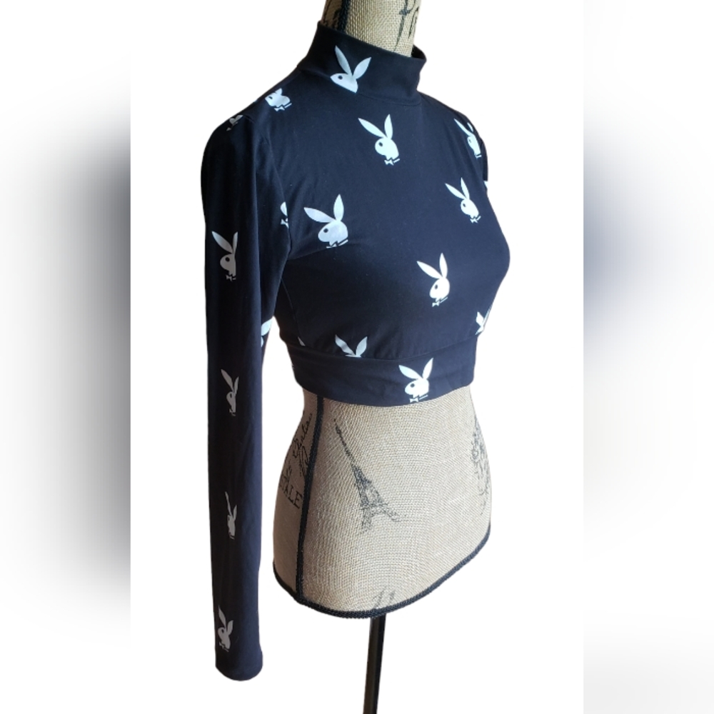 Playboy crop long sleeve